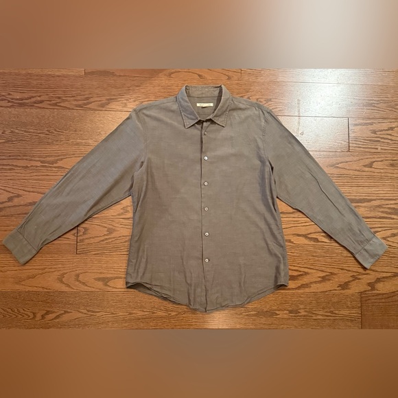 John Varvatos Brown Casual Button-Down Shirt - Picture 2 of 4